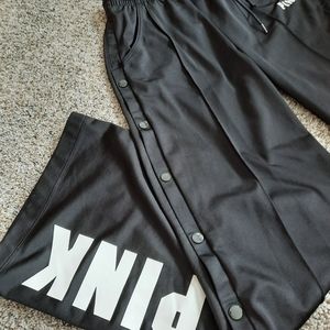 VS Pink XS Wide Leg Button Down Track Pant